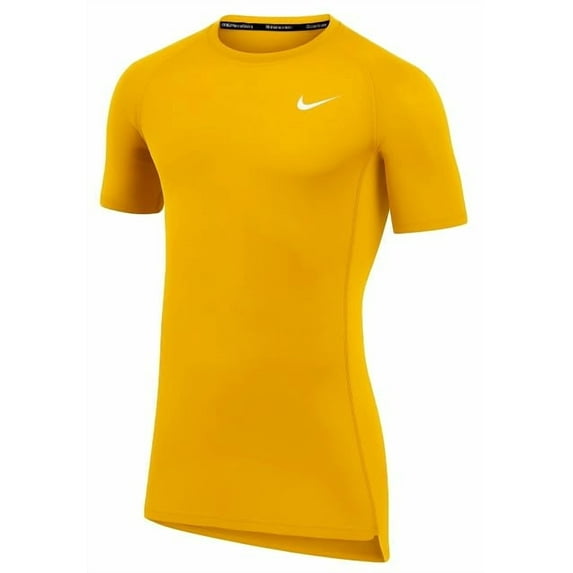 Nike Mens Pro Fitted Short Sleeve Training Tee Sundown Medium