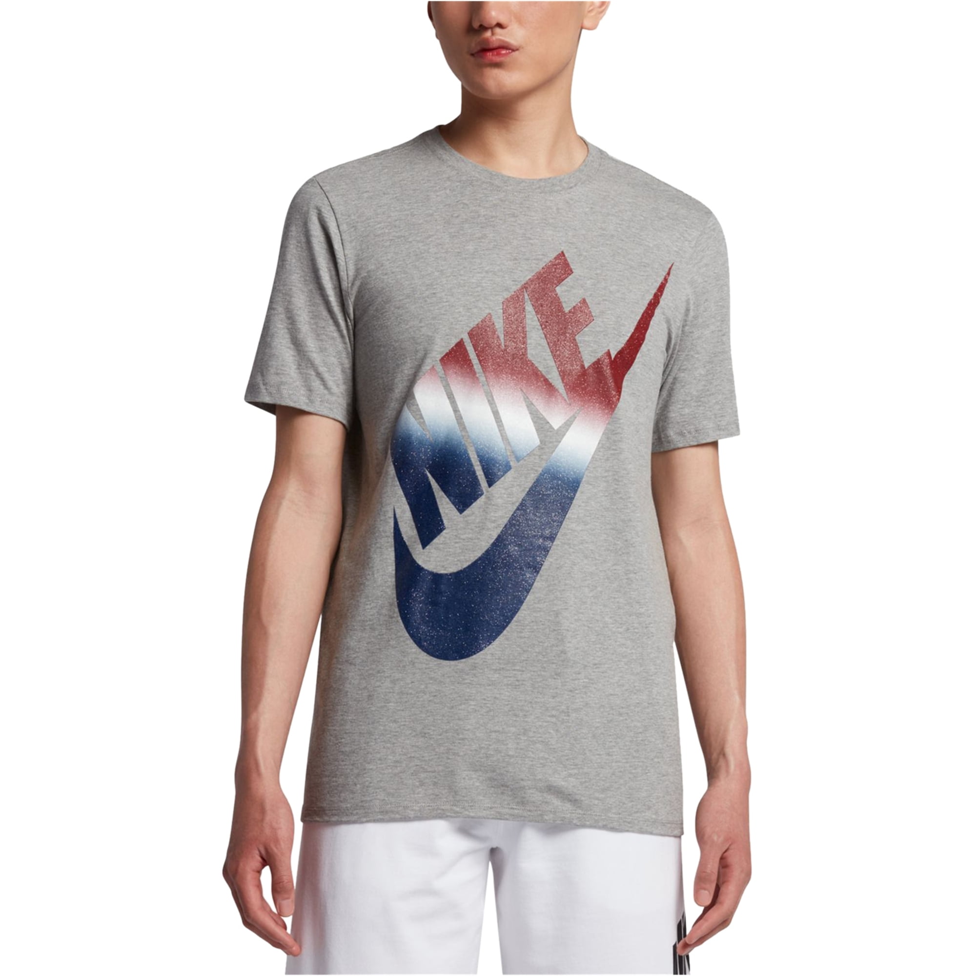 red and blue nike shirt
