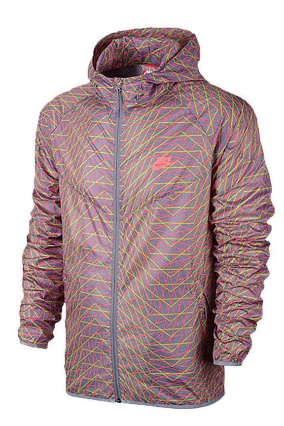 Mens Ru City Scape Packable Jacket,Multi,2XL