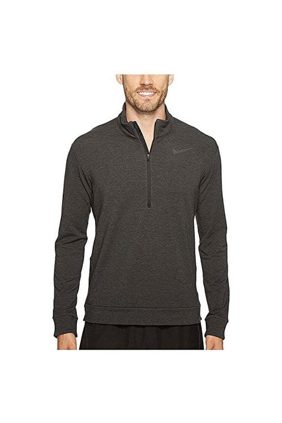 Mens Size S Dri-Fit 1/4 Zip Long Sleeve Gym Training Top 885412-010 Gray