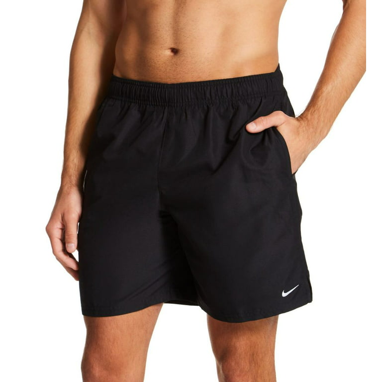 Sportsmand Onset For nylig Nike Mens Solid Lap 7 Inch Volley Short Swim Trunk - Black White - M -  Walmart.com