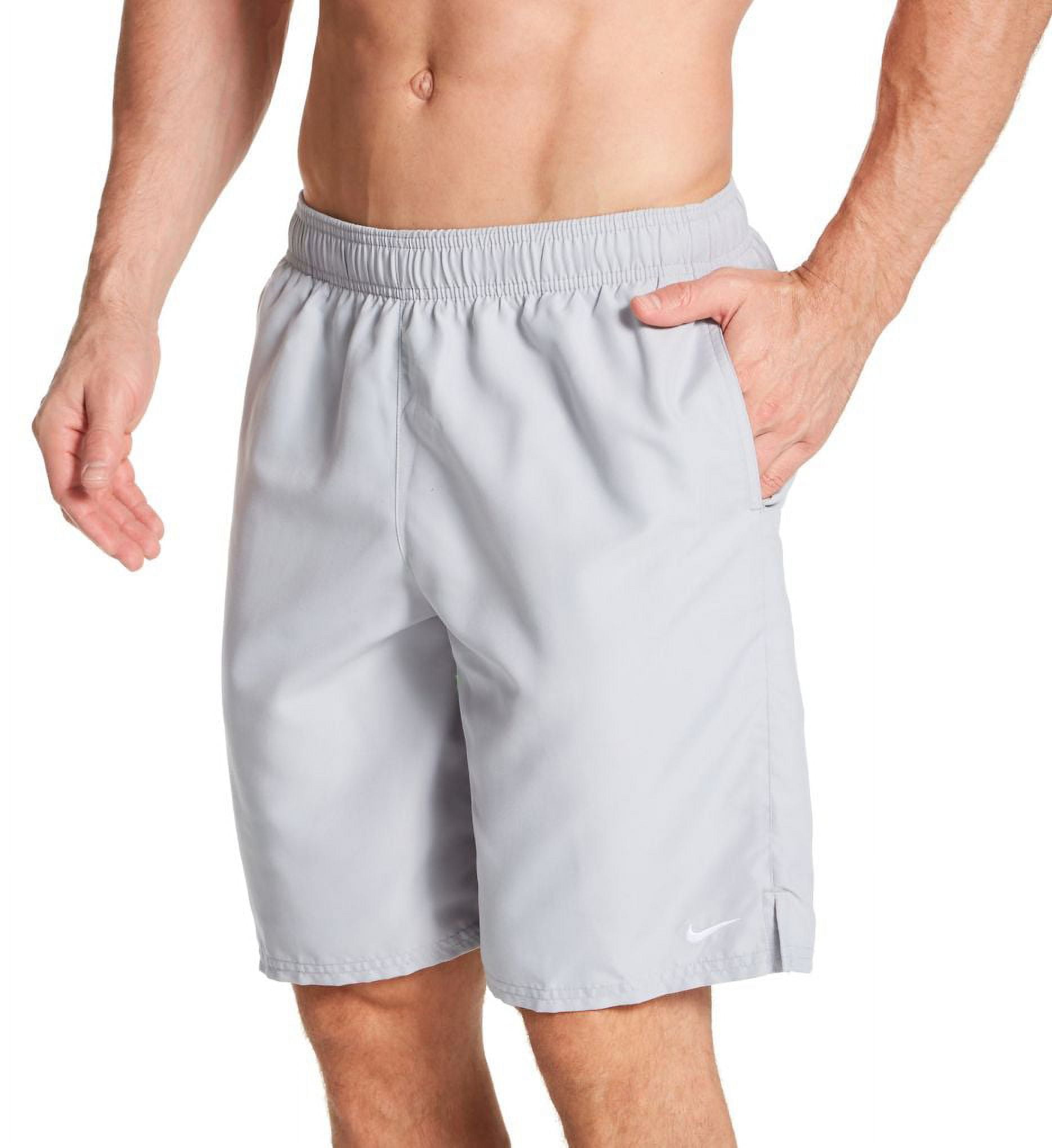 Nike Mens Solid Lap 9 Inch Volley Short Swim Trunk - Light Smoke Grey - XXL