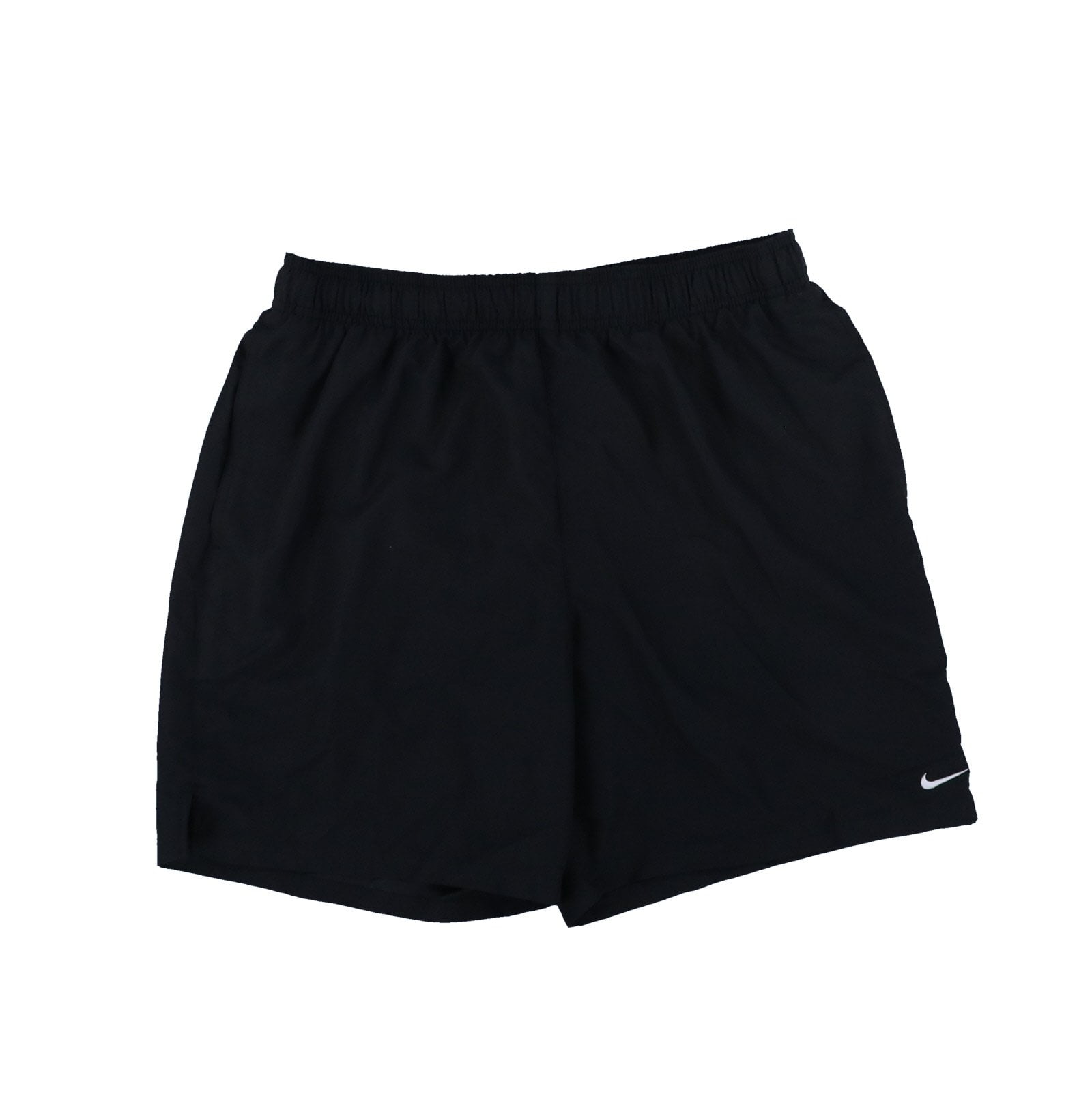 Nike Men's Essential Active Shorts Lap Swoosh Logo Sport Solid Black Large New