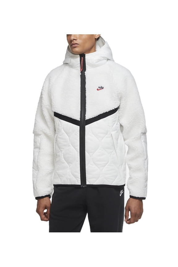 Mens Sportswear Heritage Jacket,Summit White/Black,Small