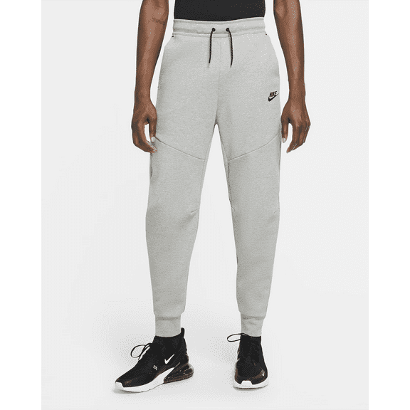 Men's Nike Sportswear Dark Grey Heather/Black Tech Fleece Jogger - 2XL