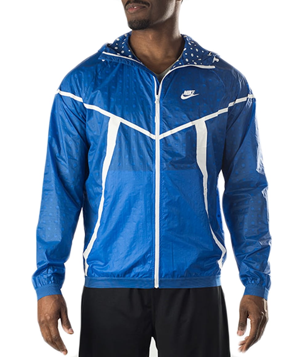 Nike Mens Tech Hyperfuse Windrunner Jacket Blue/White 