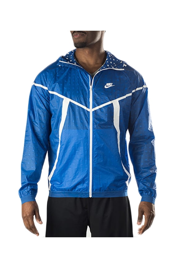 Mens Tech Hyperfuse Windrunner Jacket Blue/White