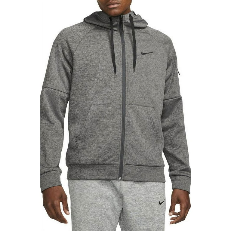 Nike Mens Therma FIT Full Zip Hoodie Logo Charcoal XL Tall Walmart