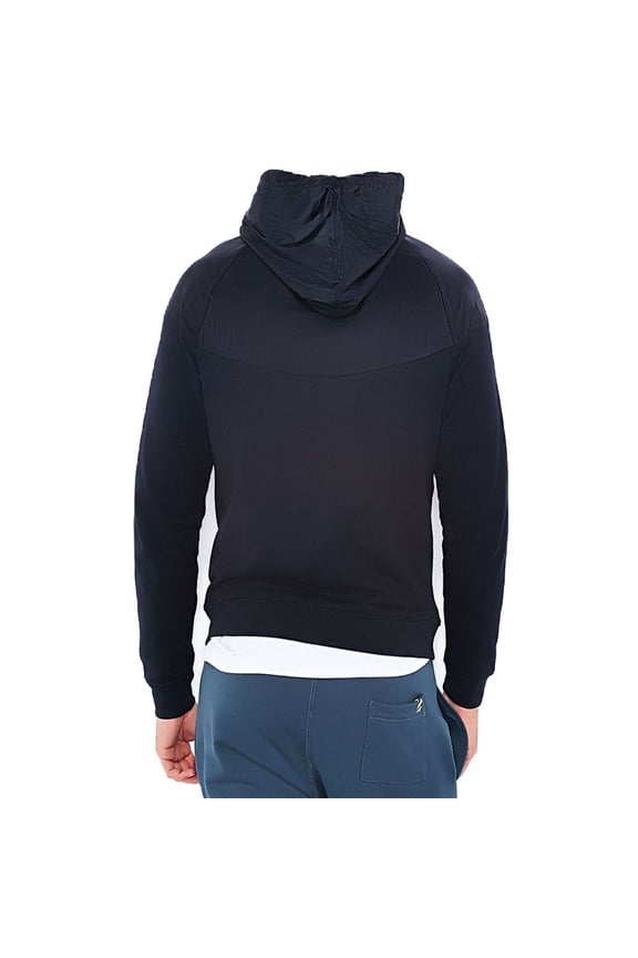 Mens Track And Field Woven Full Zip Hooded Jacket Size-Small Color-Black