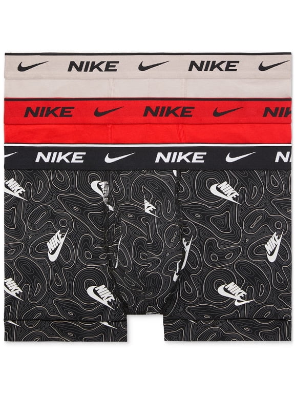 Mens Underwear 3-Pack Dri-FIT Essential Cotton Stretch Trunk Medium