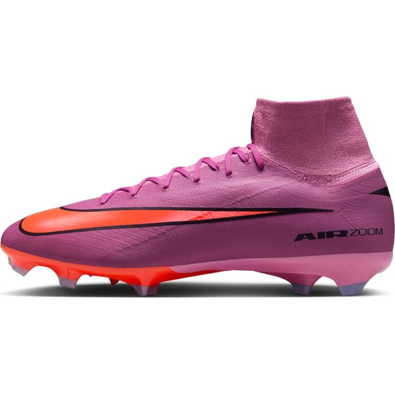 Nike Mercurial Superfly 10 Pro Firm-Ground High-Top Soccer Cleats Magic Flamingo/Total Crimson/Black Size 12.5
