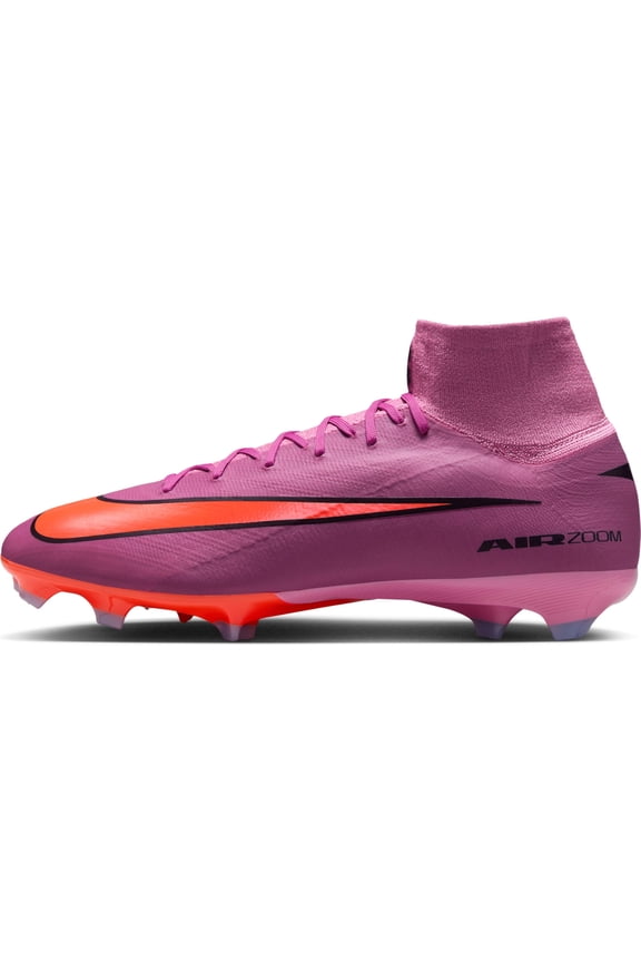 Mercurial Superfly 10 Pro Firm-Ground High-Top Soccer Cleats Magic Flamingo/Total Crimson/Black Size 12.5
