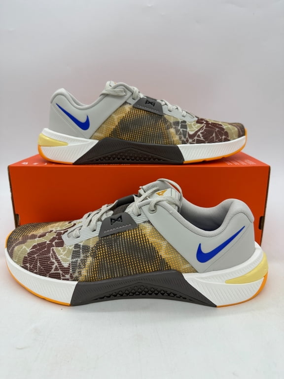 Metcon 10 AMP Men's Size 8.5 Yellow Gray Camo Gym Training Shoes HQ2615 001