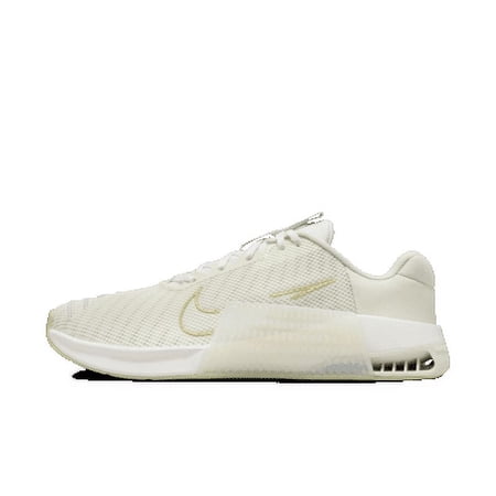 Nike Metcon 9 Premium Women's Workout Shoes Color: Sea Glass/Summit White/Olive Aura/Metallic Gold Star Size: 8.5