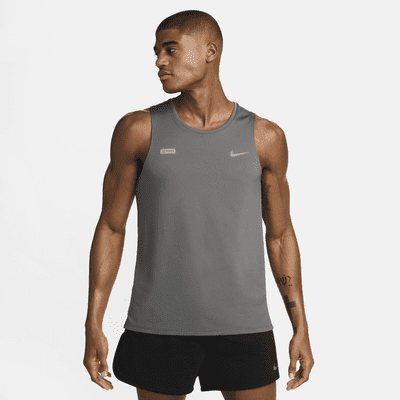Nike Miler Flash Men's Running Tank Top Color: Iron Grey Size: L