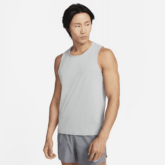 Nike Miler Men's Dri-FIT Running Tank Color: Grey Fog/Particle Grey/Heather Size: 2XL