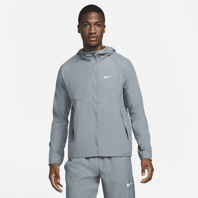 Nike Miler Men's Repel Running Jacket Color: Smoke Grey/Smoke Grey Size: S