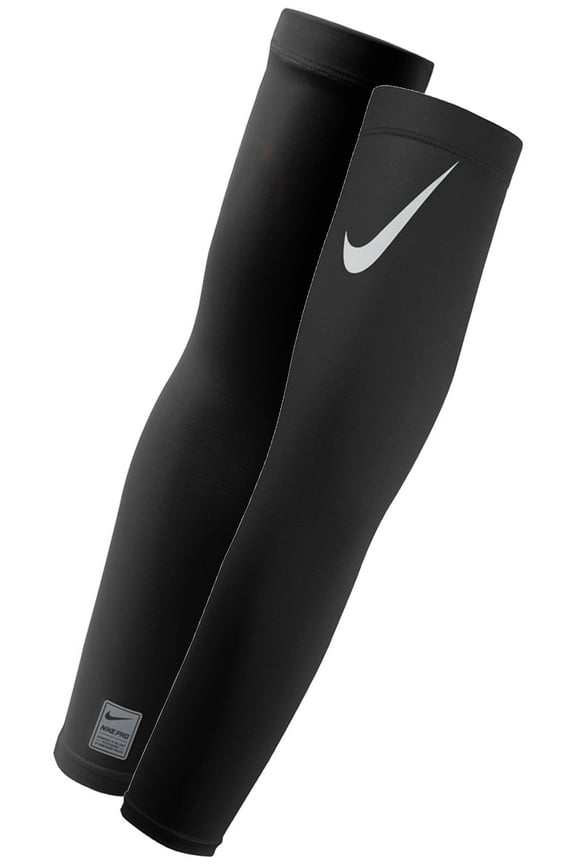 Moisture Wicking Adult Athletic Arm Sleeves, L/XL, Black, 2 counts