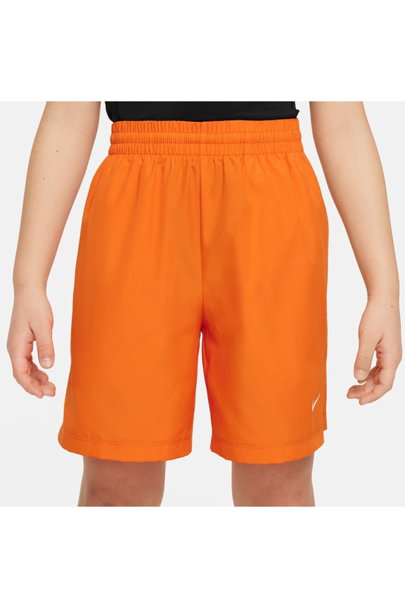 Multi Big Kids' (Boys') Dri-FIT Training Shorts Color: Safety Orange/White Size: L