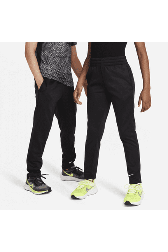 Multi Big Kids' Therma-FIT Open-Hem Training Pants Color: Black/White Size: S