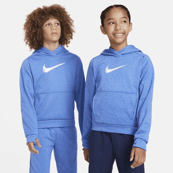 Nike Multi  Big Kids' Therma-FIT Pullover Hoodie Color: Game Royal/Polar/White Size: XS