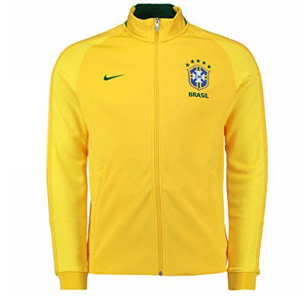 Nike N98 Brazil CBF Authentic Track Soccer Jacket (Large) Yellow 