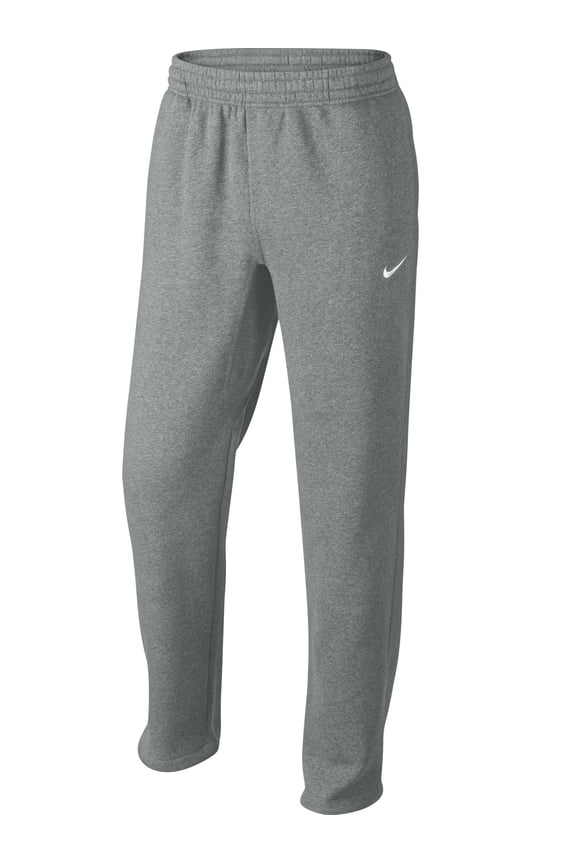 Club Swoosh Men's Fleece Sweatpants Pants Classic Fit, X-Large - Heather Grey/Whtite