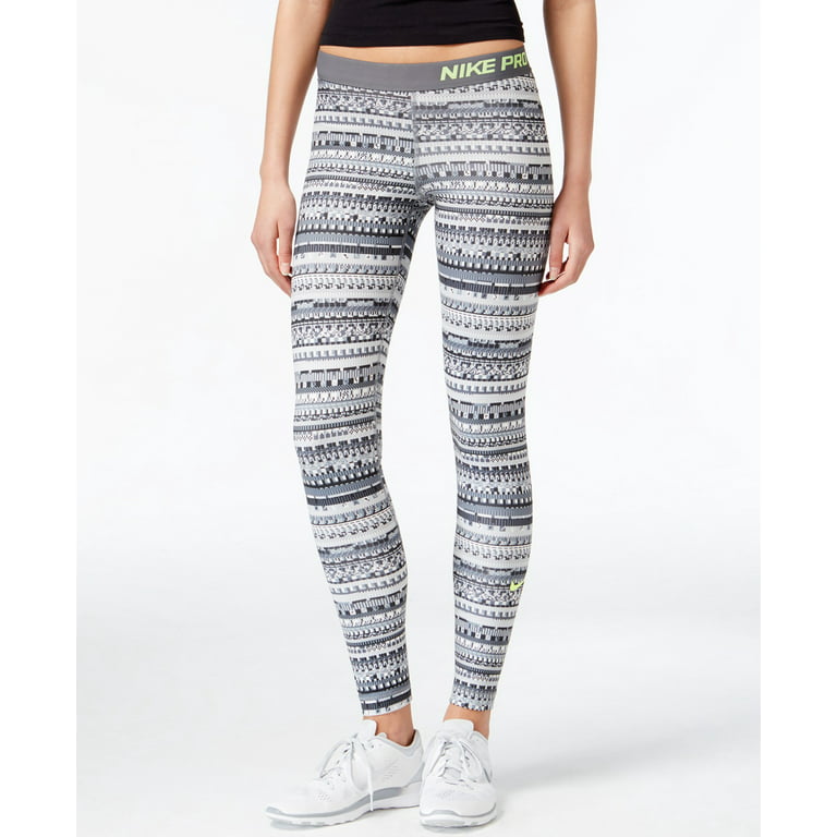 Nike NEW Gray Womens Size XS Pull-On Printed Leggings Athletic Apparel
