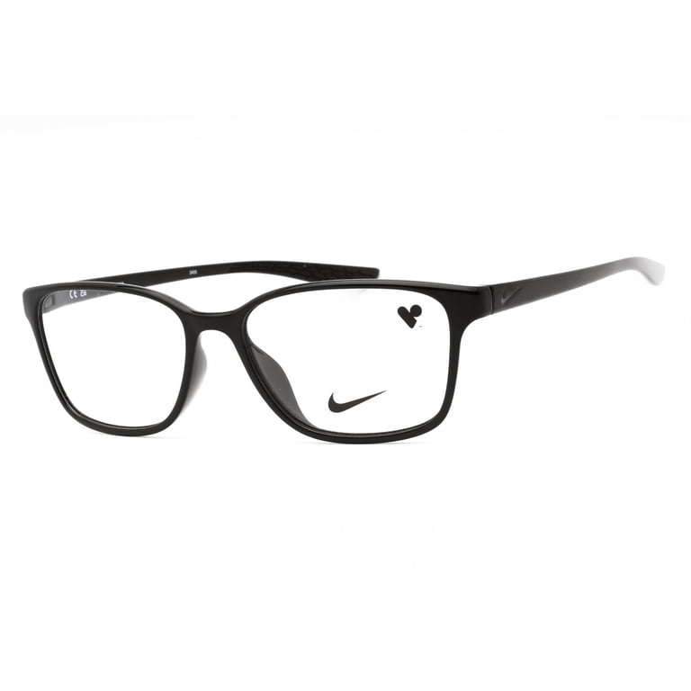 Nike NIKE 7027 003 Unisex Black Plastic Rectangular Eyeglasses