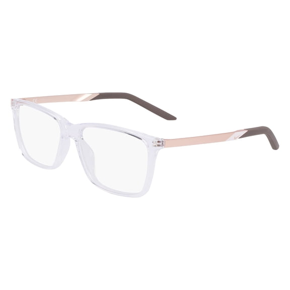 Nike NIKE 7258 900 Unisex Clear Square Full Rim Frame Eyeglasses