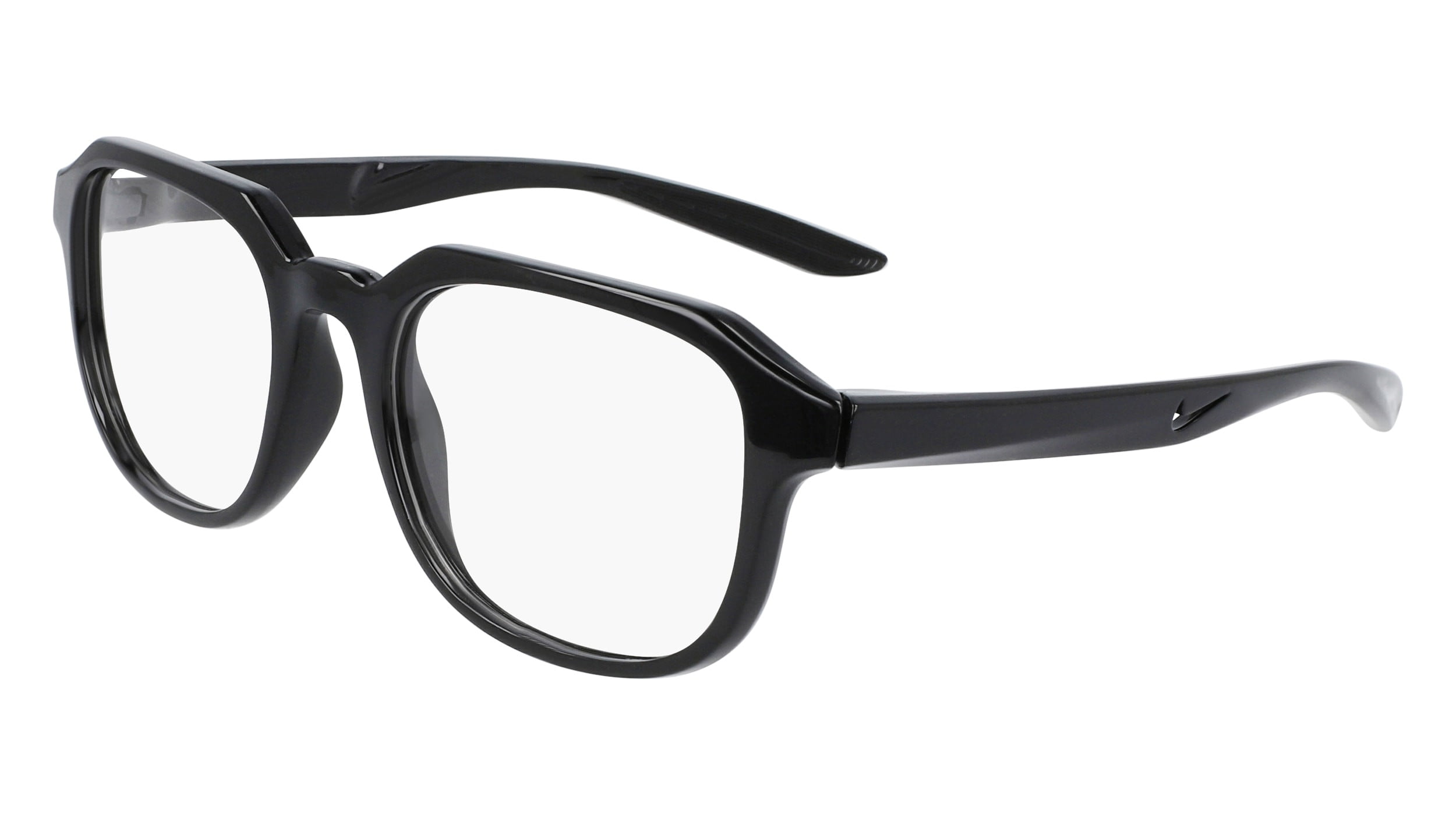 Nike NIKE 7303 001 Unisex Black Plastic Square Frame Eyeglasses