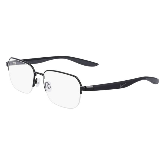 Nike NIKE 8152 001 Men's Black Rectangular Metal Frame Eyeglasses