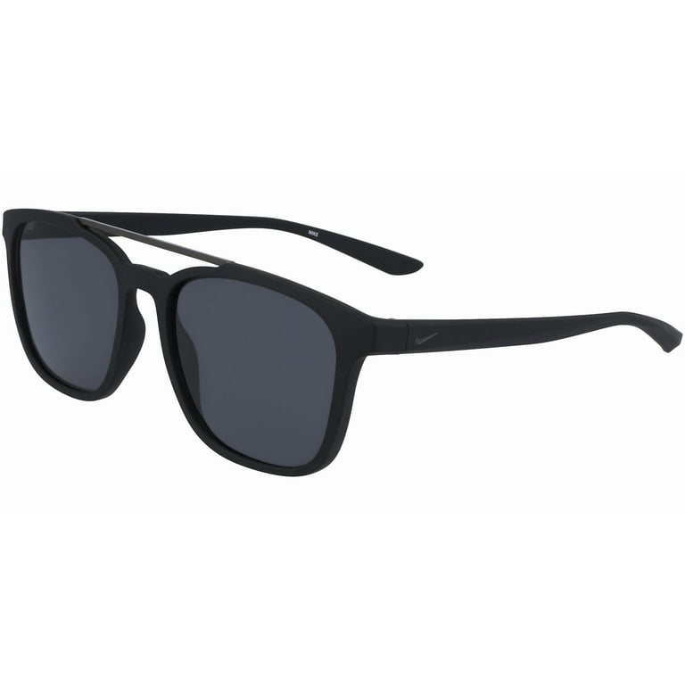 Nike Windfall Matte Black Brow-Bar Square Sport Sunglasses