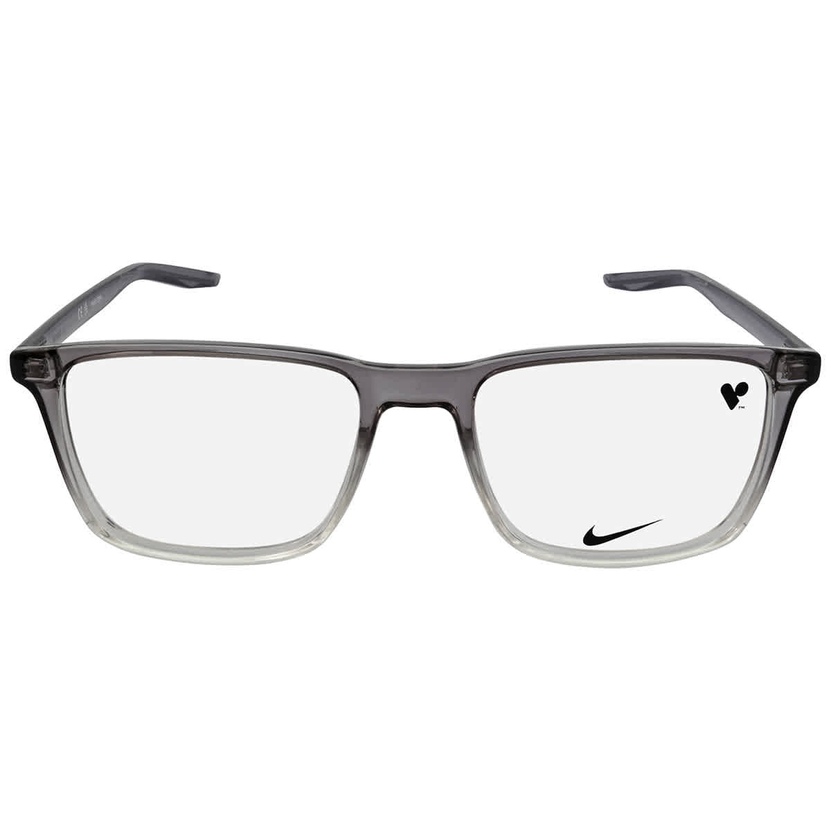 Nike NIKE7130 035 Unisex Full Rim Grey/Clear Frame Eyeglasses