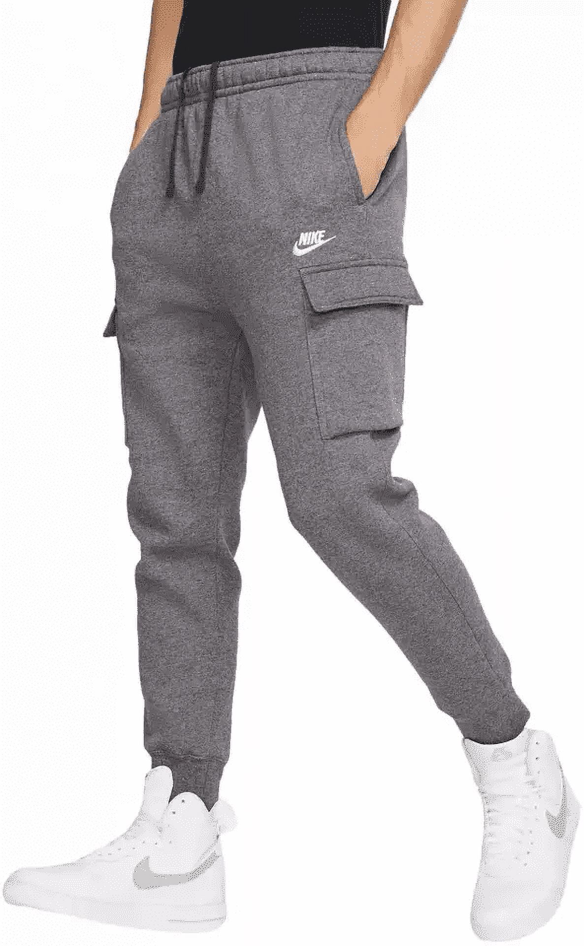 Nike NSW Men s Sportswear Club Fleece Joggers Cargo Pants XL Gray CD3129 071 w Drawstring Walmart