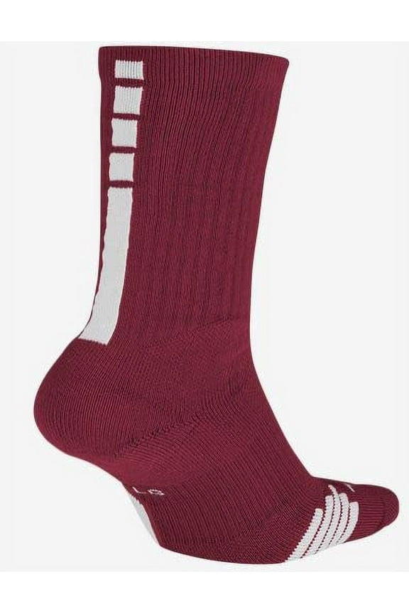 New Elite Crew Basketball Socks Crimson/White Medium