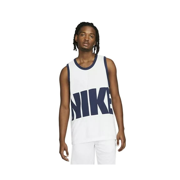 Nike Nike Bb Starting Tank Mens Tank Tops Size S, Color: White/Blue