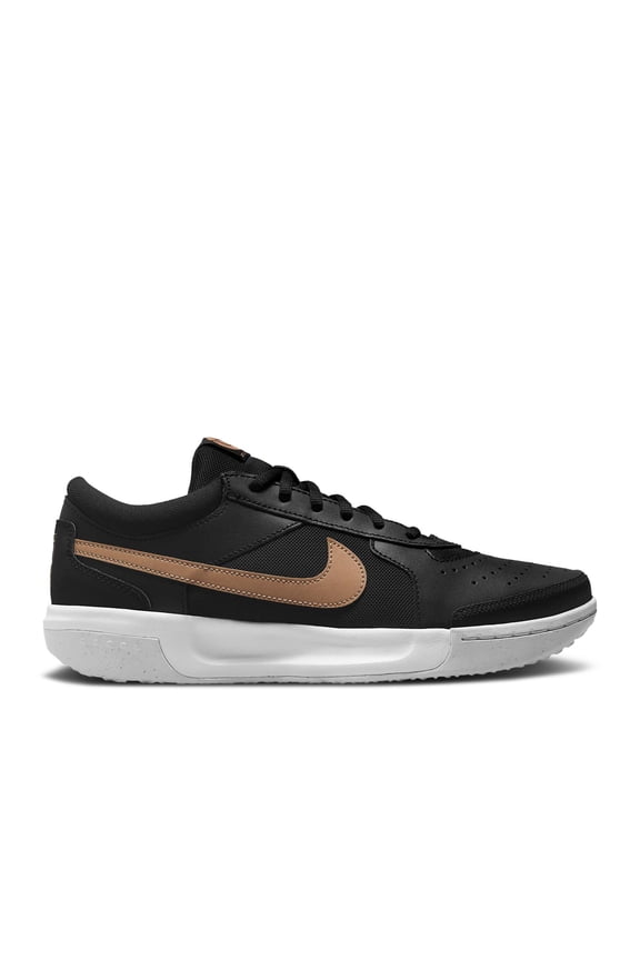 Court Zoom Lite 3 Women's Shoes, Black/White/Metallic Red Bronze, Size 5.5