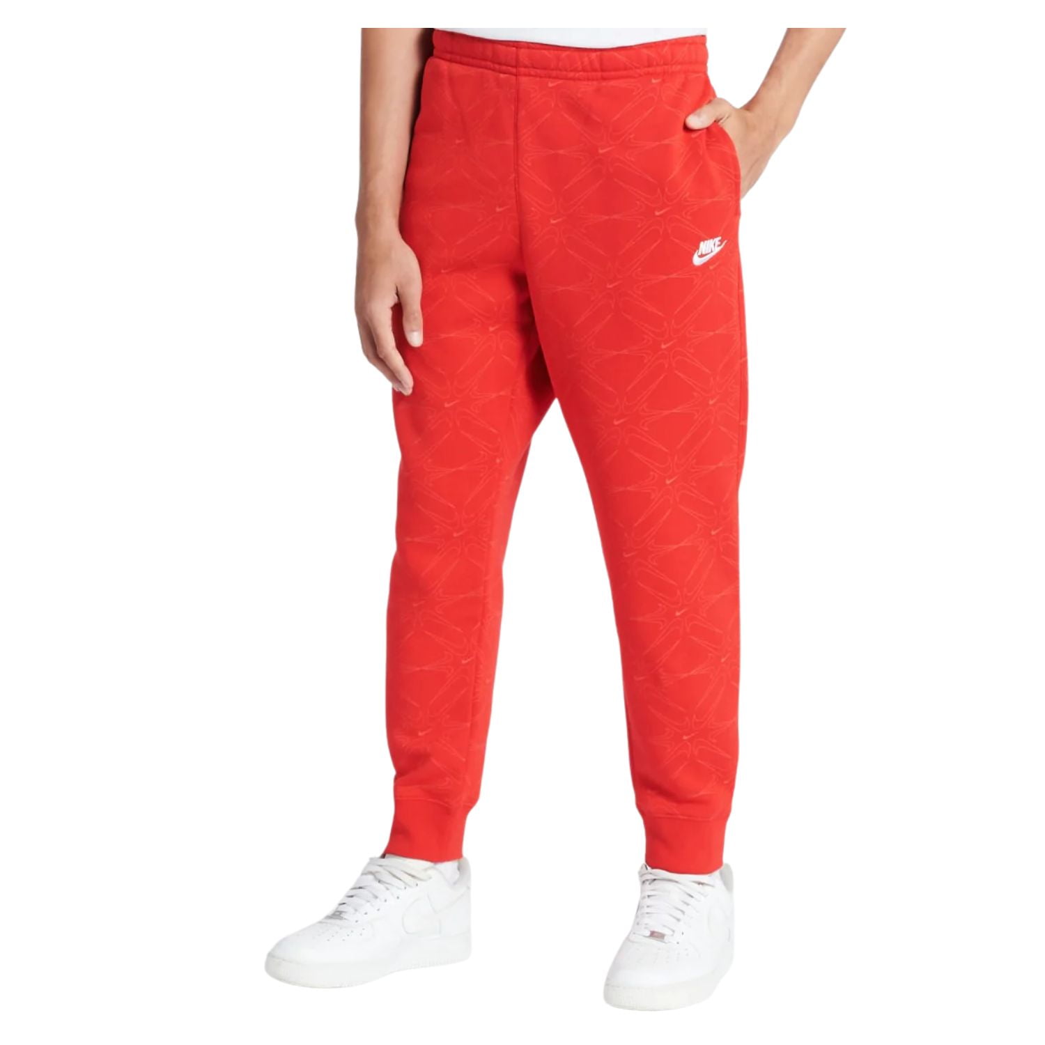 Red nike sweats mens sale