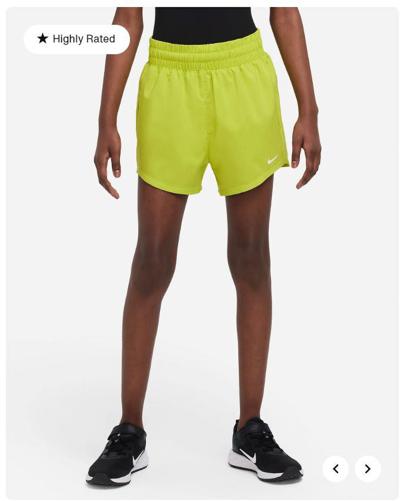 Nike One Big Kids Girls Dri FIT High Waisted Woven Training Shorts size M Walmart