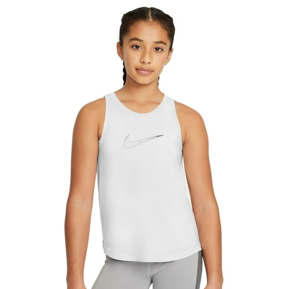 Nike One Big Kids' (Girls') Dri-FIT Training Tank Color: Black/White Size: XL