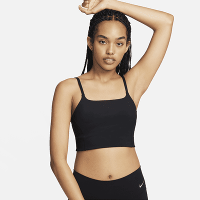 Nike One Convertible Women's Light-Support Lightly Lined Longline Sports Bra Color: Black Size: XS