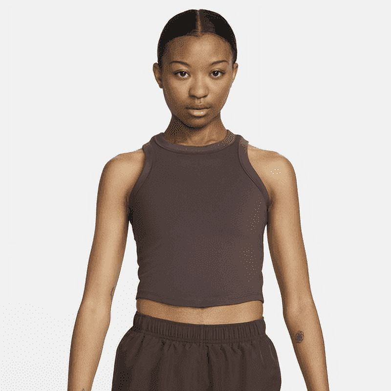 Nike One Fitted Women's Dri-FIT Cropped Tank Top Color: Baroque