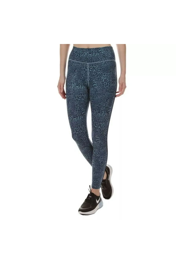 One Leopard Tight Fit Leggings Cerulean Blue CK3072-424 Women's Size XS