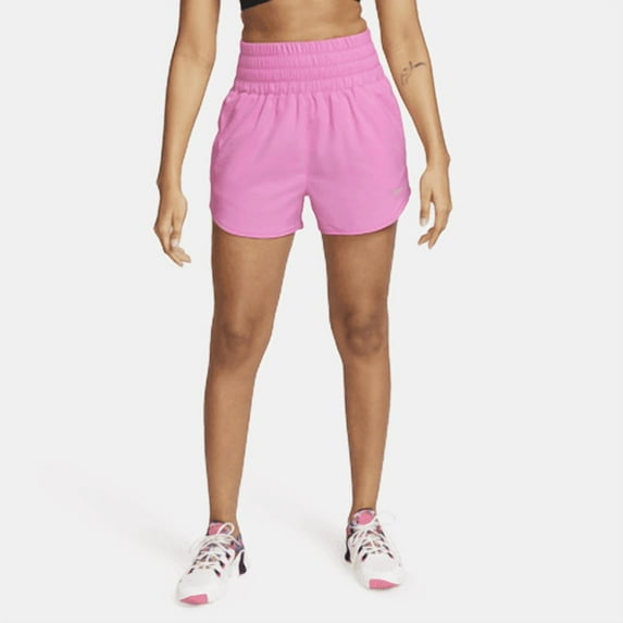 Nike Prima Dri-FIT Athletic Shorts Womens XS Pink Brief-Lined High-Rise SRT544
