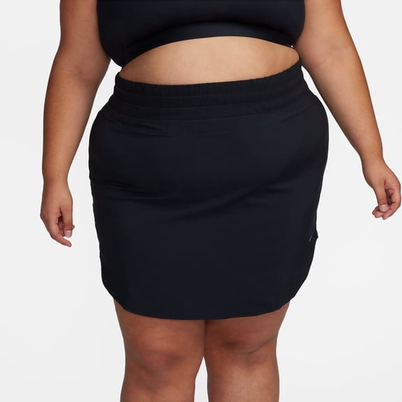 Nike One Women's Dri-FIT Ultra High-Waisted Skort (Plus Size) Color: Black/Black Size: 1X