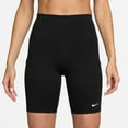 thumbnail image 1 of Women's Nike One 8-in. High-Waisted Pocketed Biker Shorts Color: Black Size: X SMALL, 1 of 4