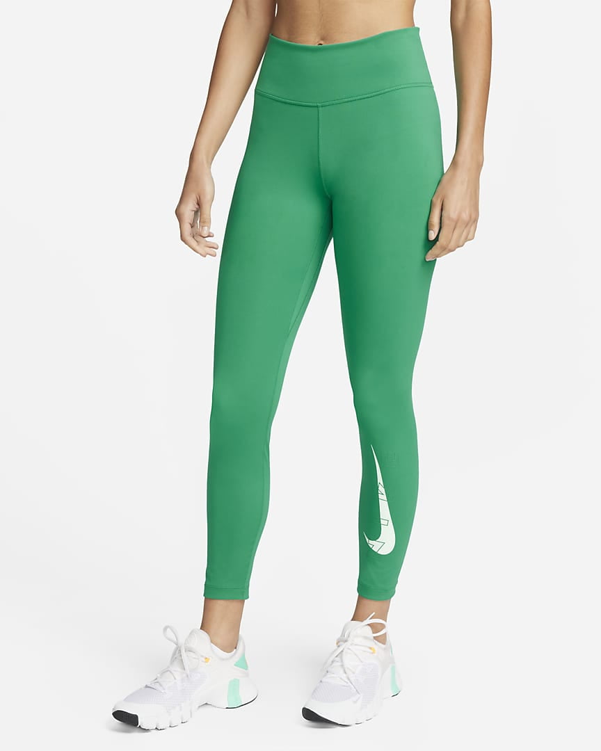 Nike OneWomen's Faux-Leather Mid-Rise 7/8 Leggings - Asport