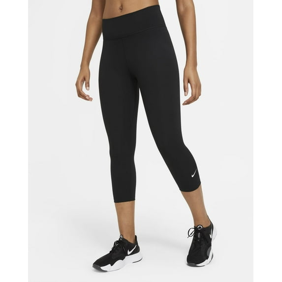 Nike One Women's Mid-Rise Capri Leggings, Black, L