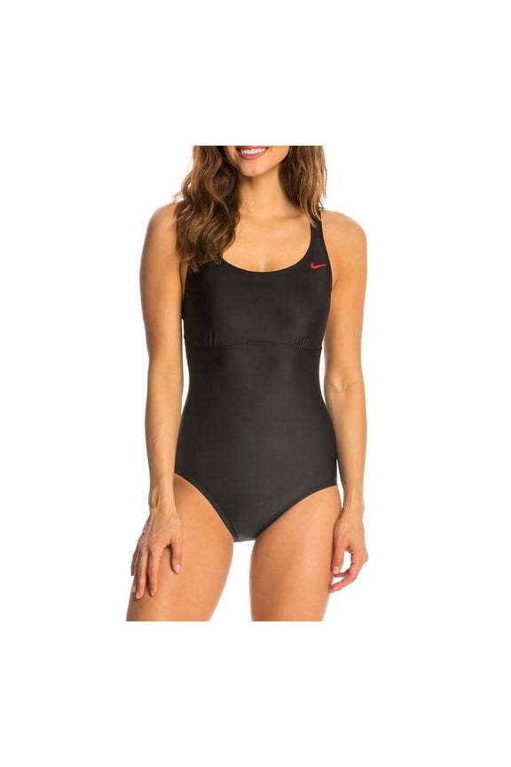 Open-back Active One-piece Swimsuit Black Size 8